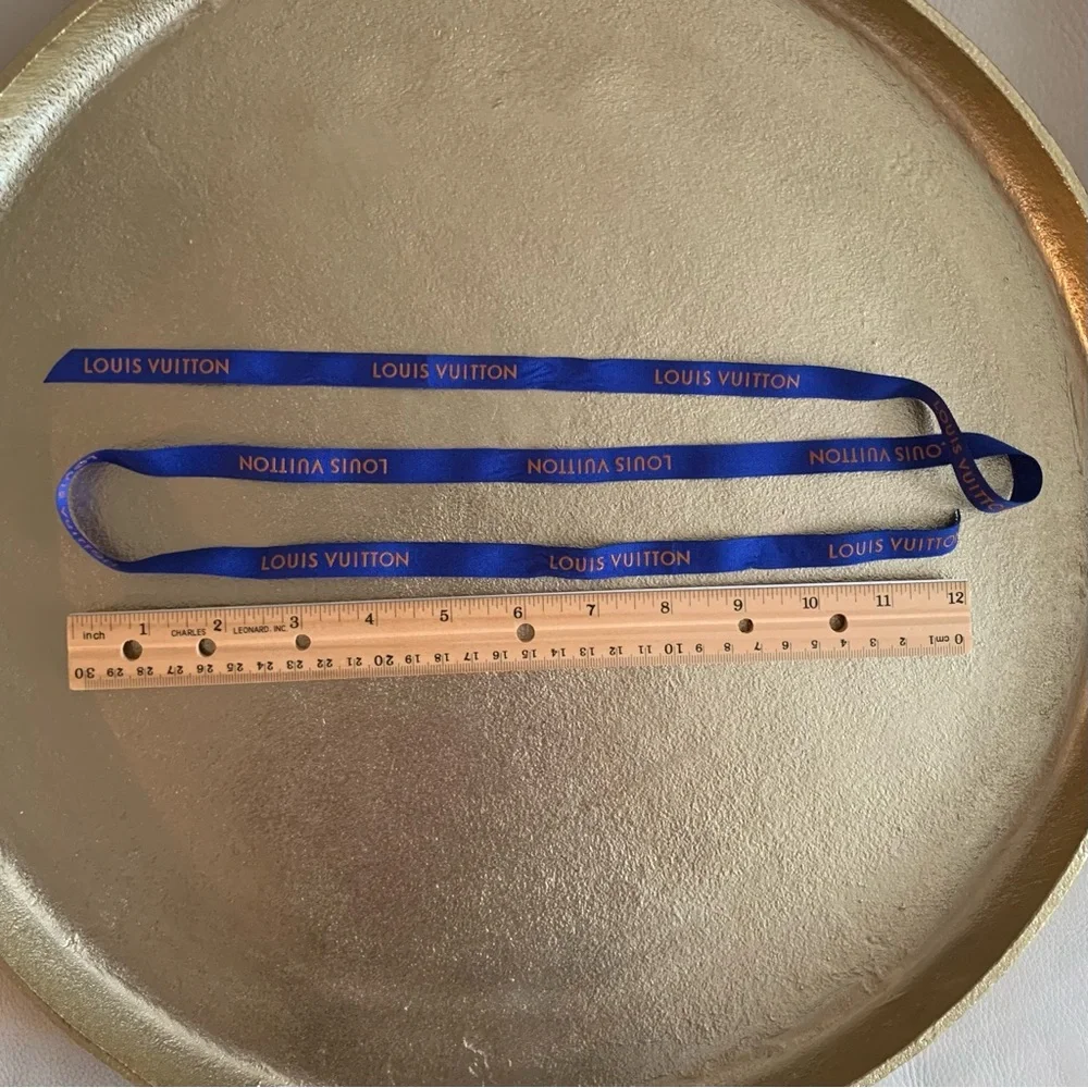 Louis Vuitton Royal Blue Ribbon 40” long x 0.5” wide Authentic gift wrapping